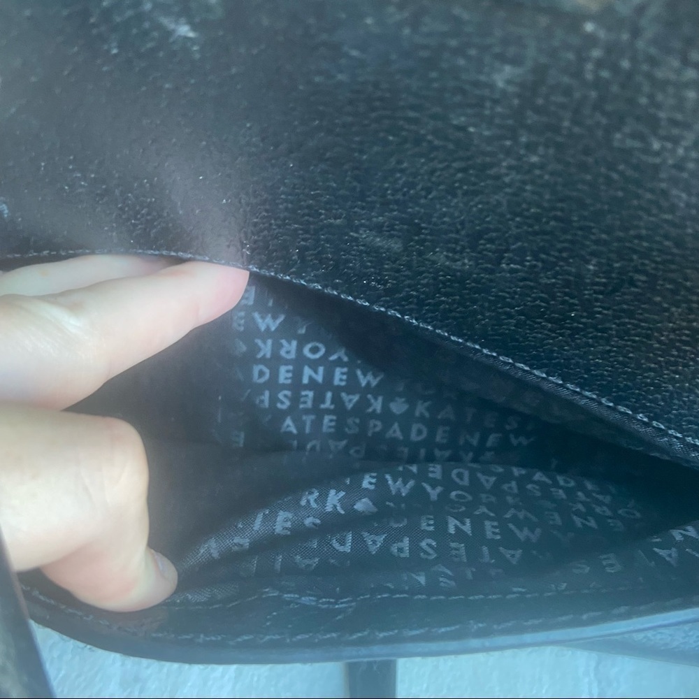 Kate Spade Black Leather Satchel Purse - Picture 4 of 11